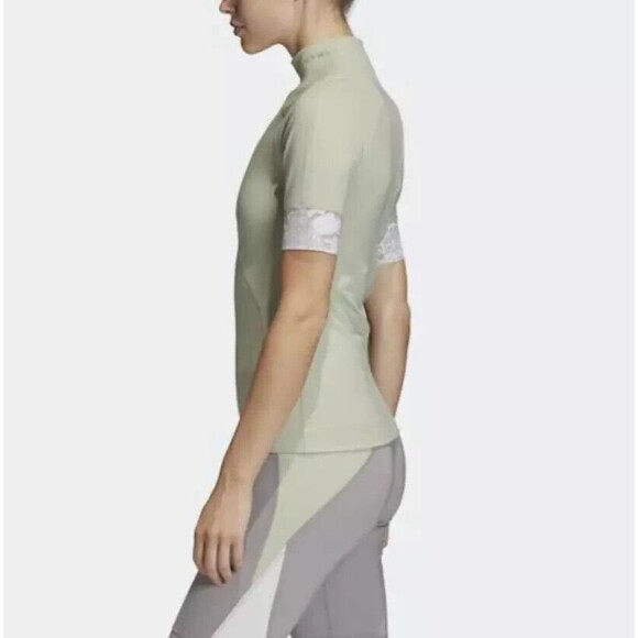 Adidas Stella McCartney Women Small Heat RDY Run Tee Green FK9701 Compression - Picture 4 of 6